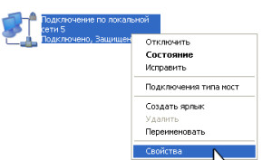 setevoe podklyuchenie Windows XP