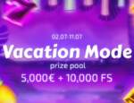 Режим отпуска в турнире от провайдера Gamzix с призовыми 5 000 EUR + 10 000 FS