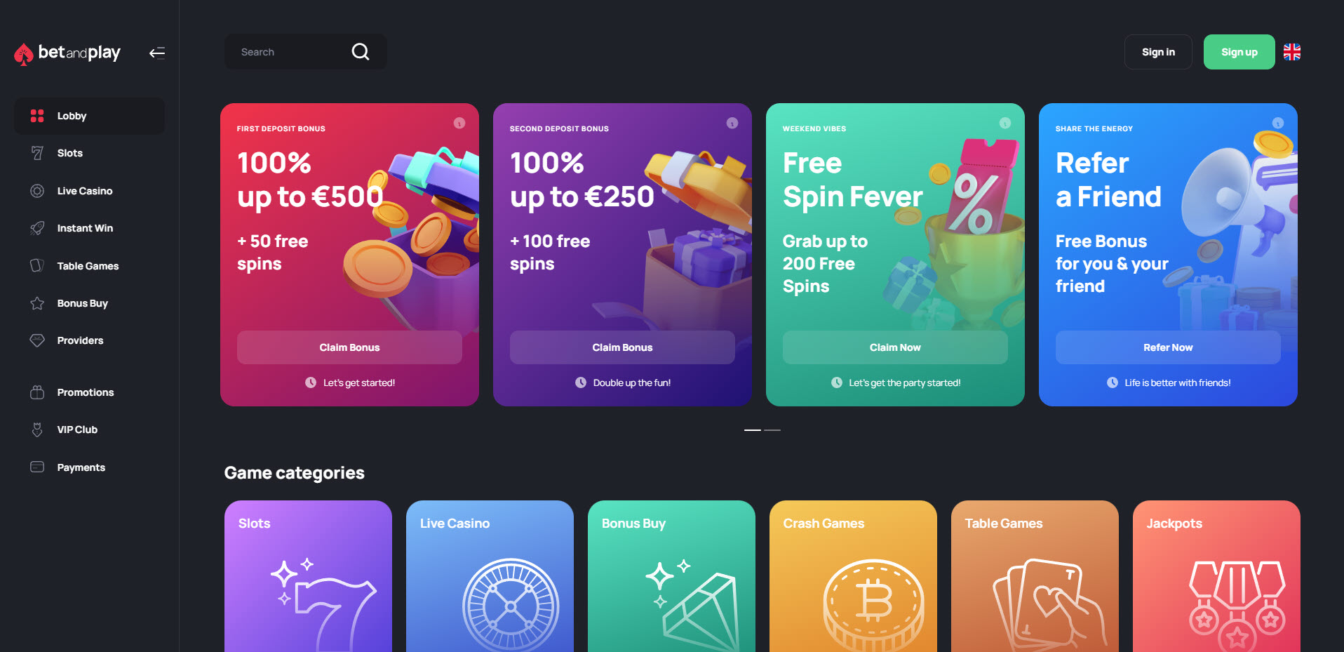 Bet And Play Casino