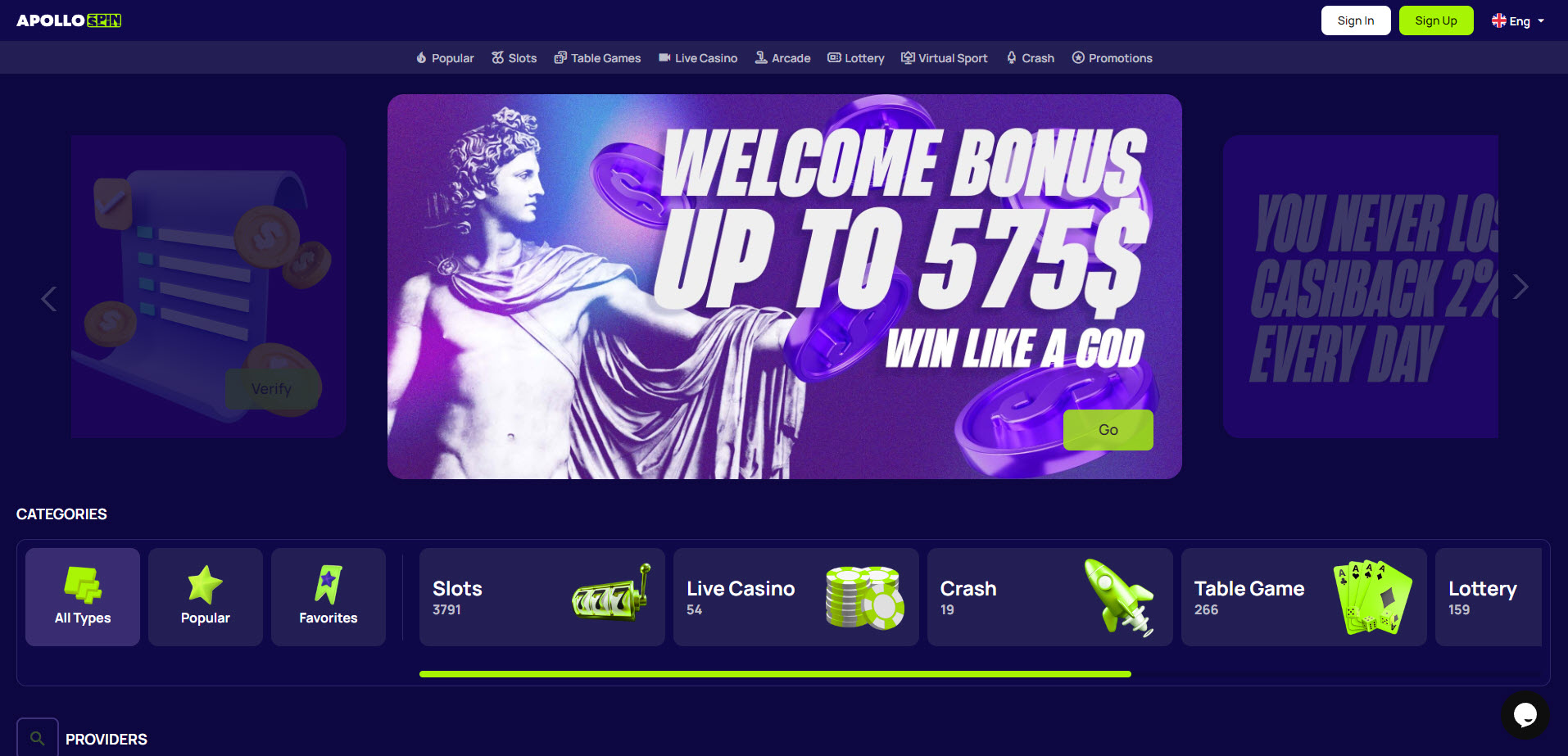 ApolloSpin Casino