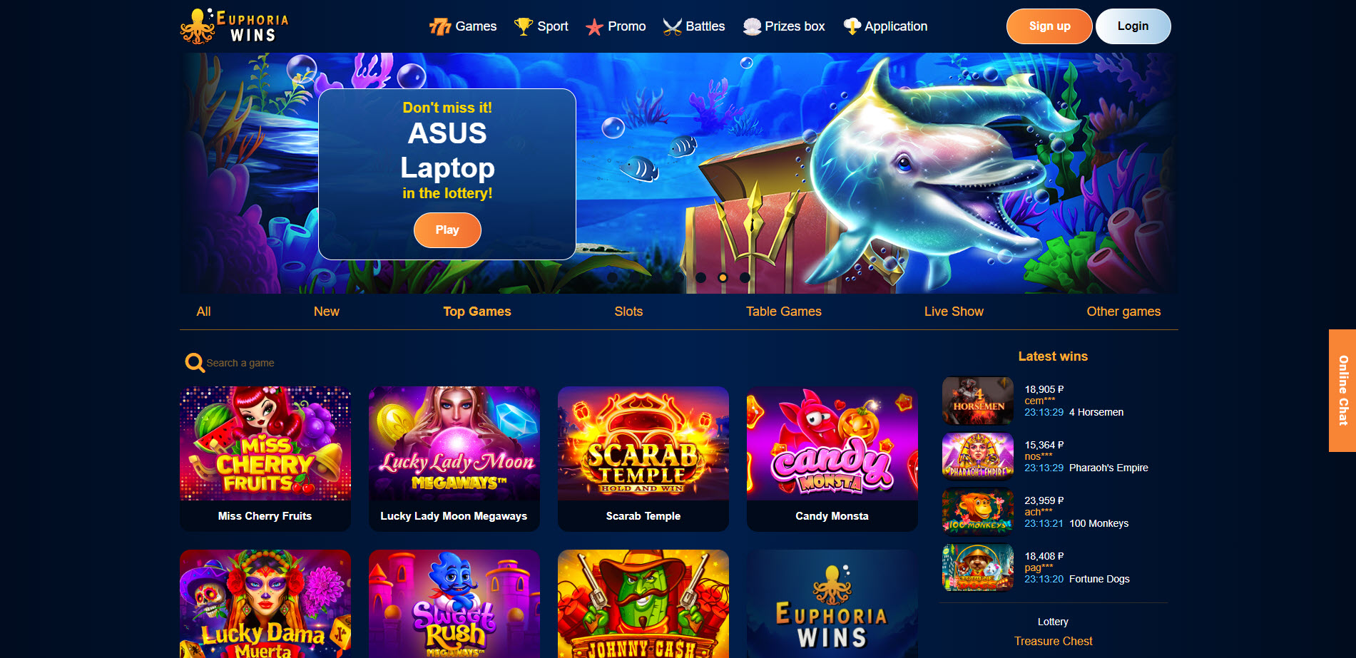 Euphoria Wins Casino