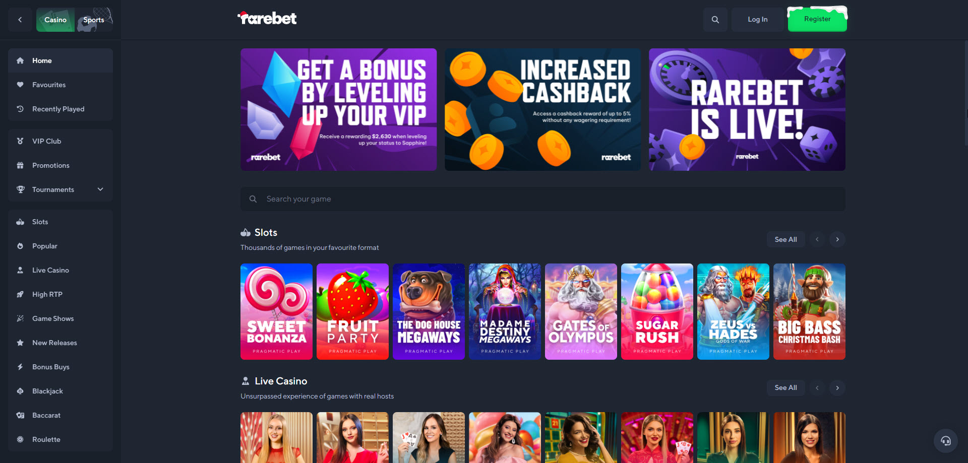 Rarebet Casino
