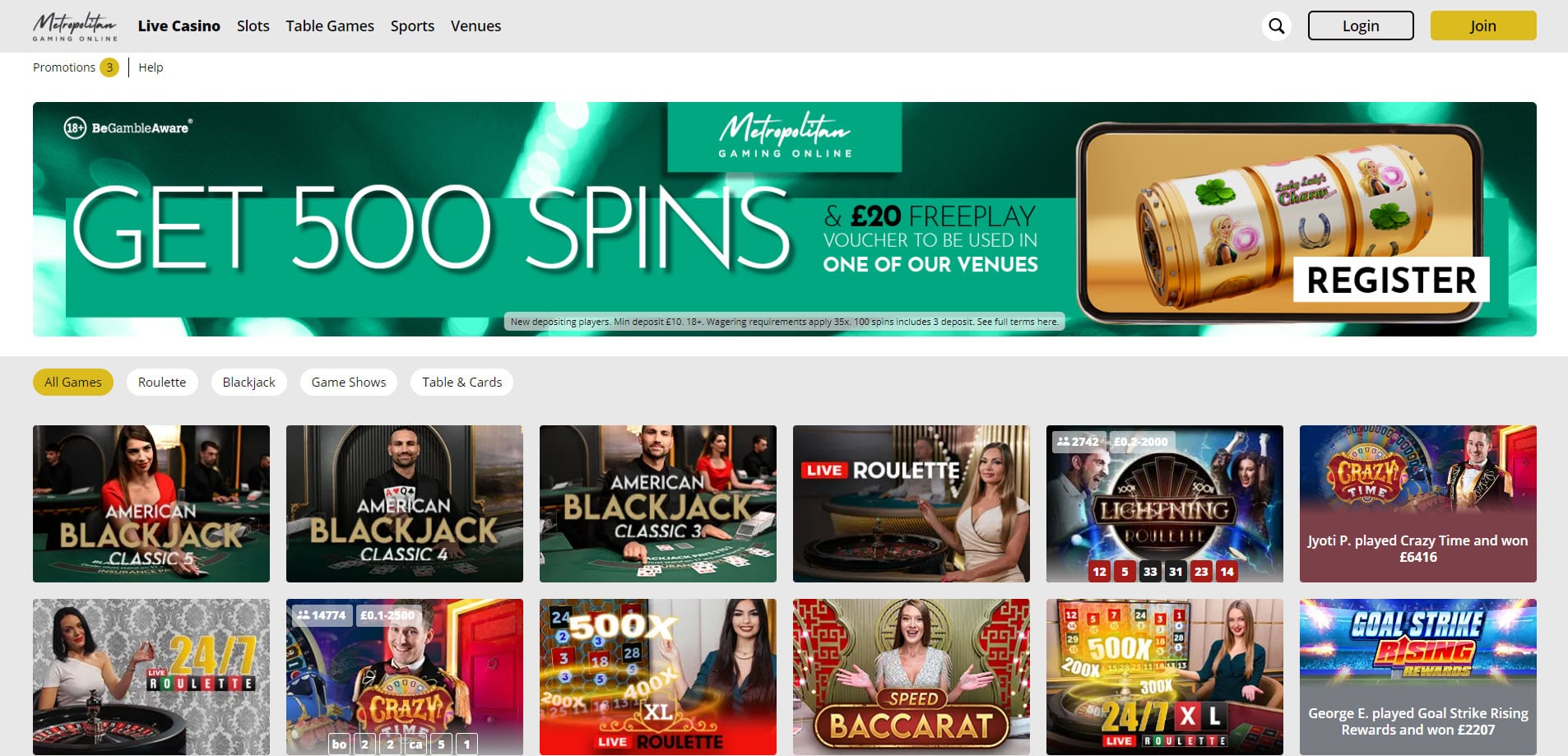 Metropolitan Gaming Casino