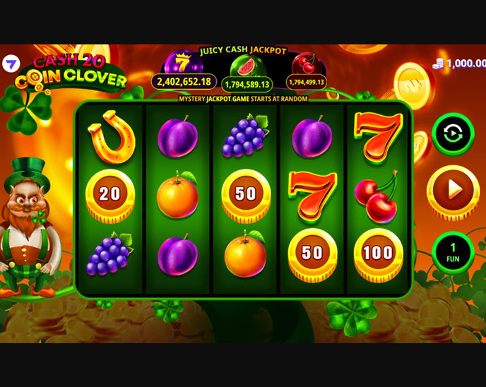 Cash 20 Coin Clover