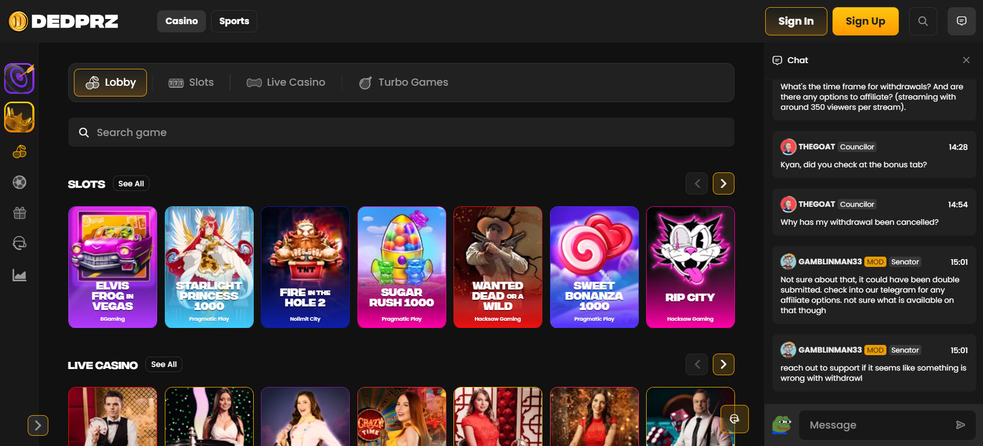 Dedprz Casino