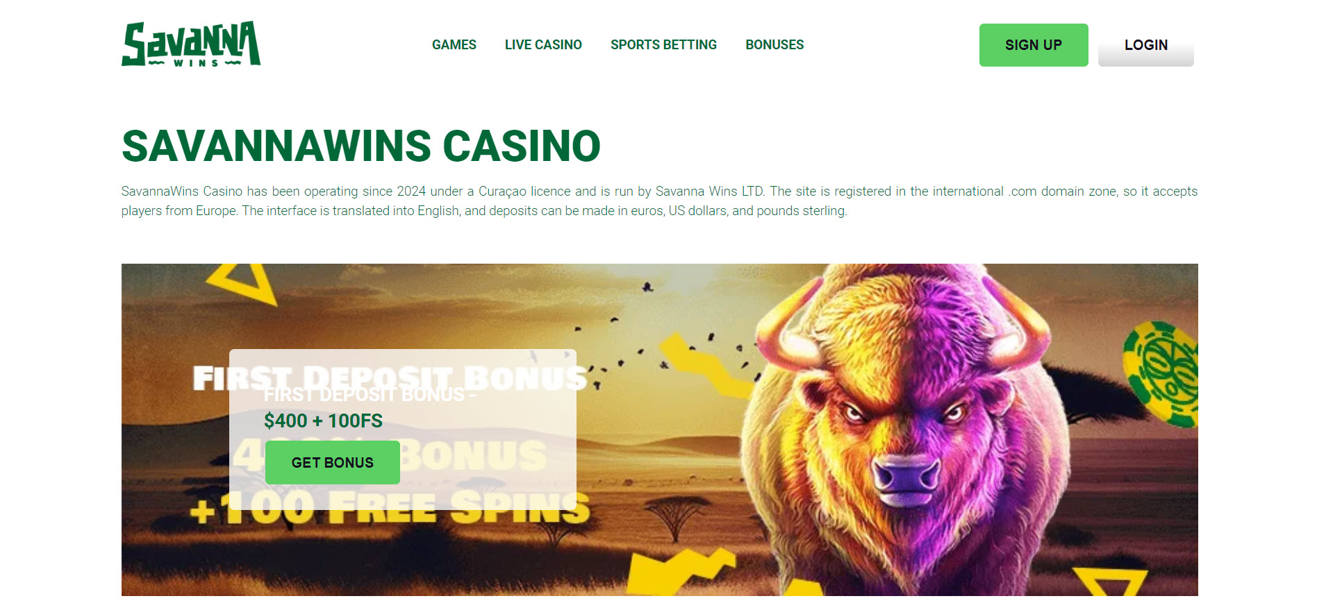 SavannaWins Casino