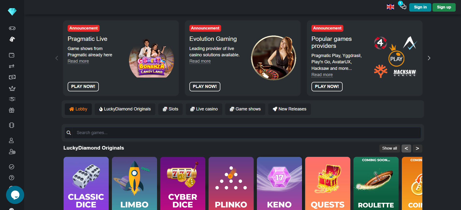 LuckyDiamond Casino