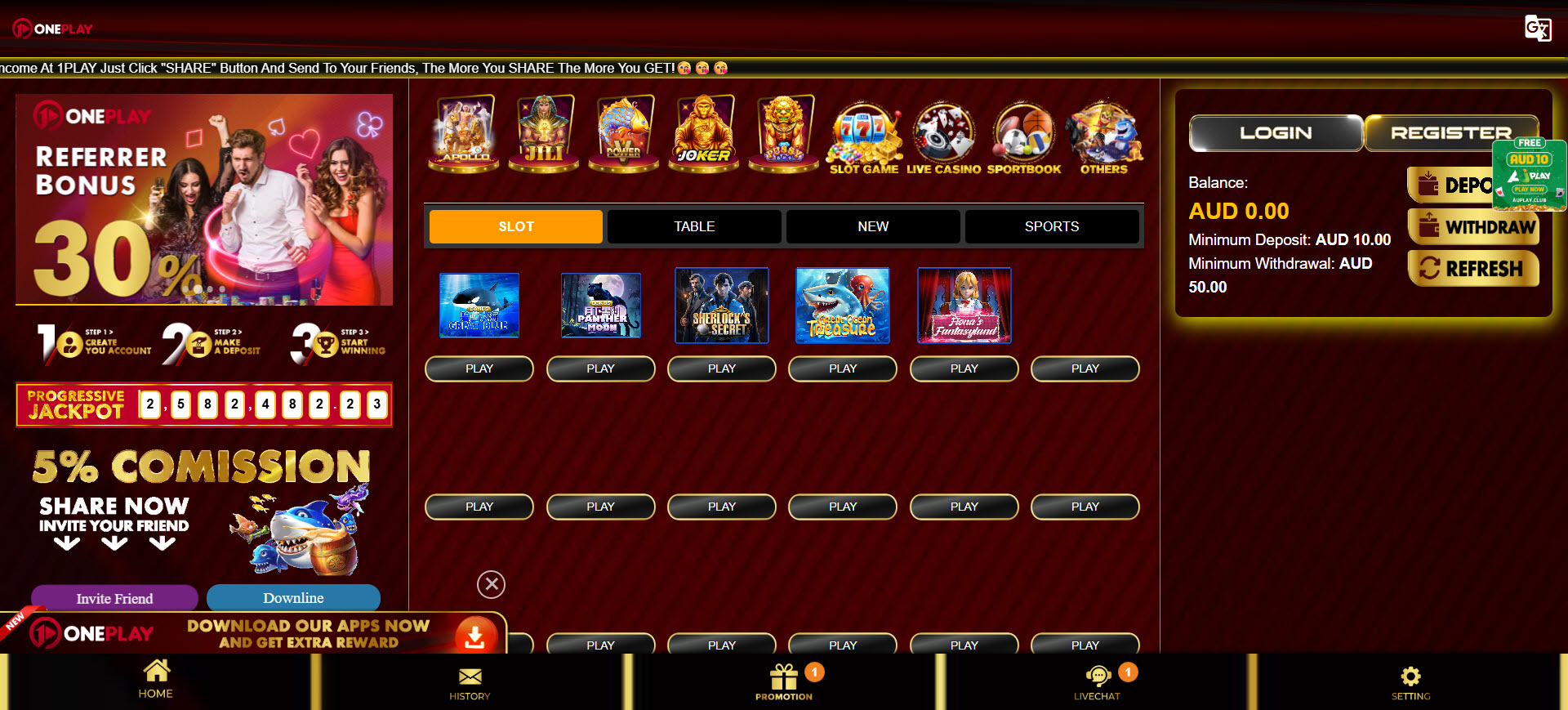 1Play Aus Casino