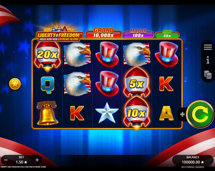 Liberty and Freedom Hold and Win Extreme 10,000