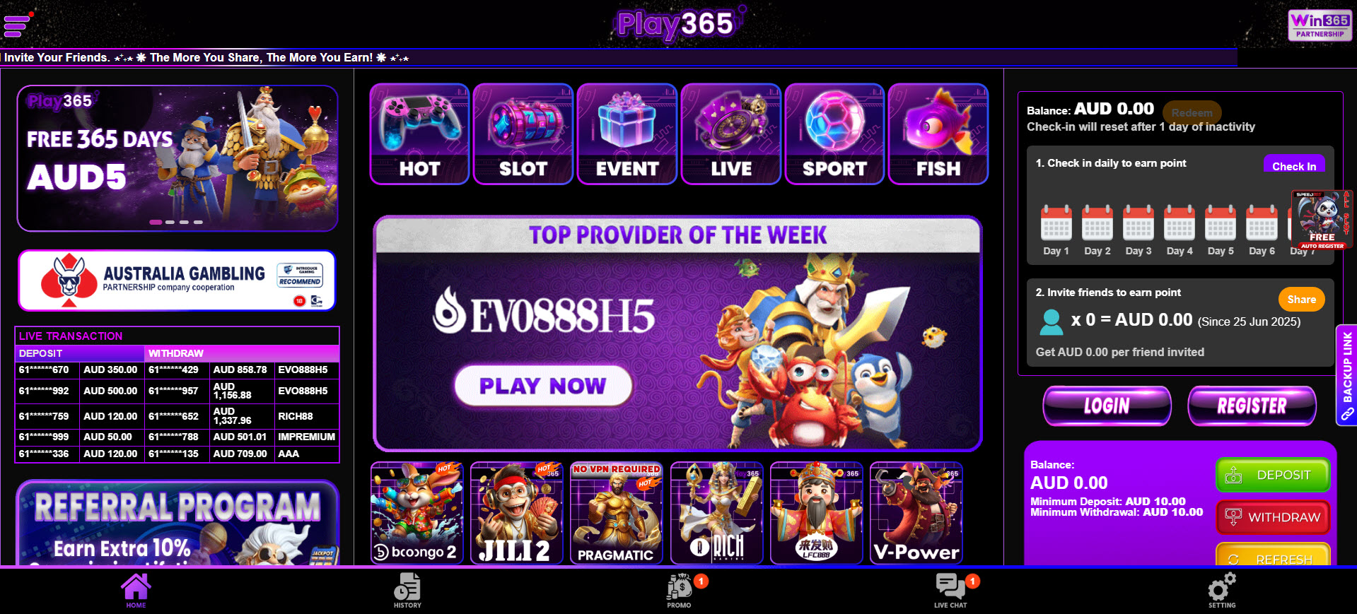 Play365 Casino