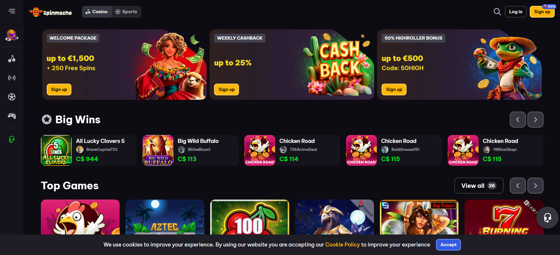 Spinmacho Casino