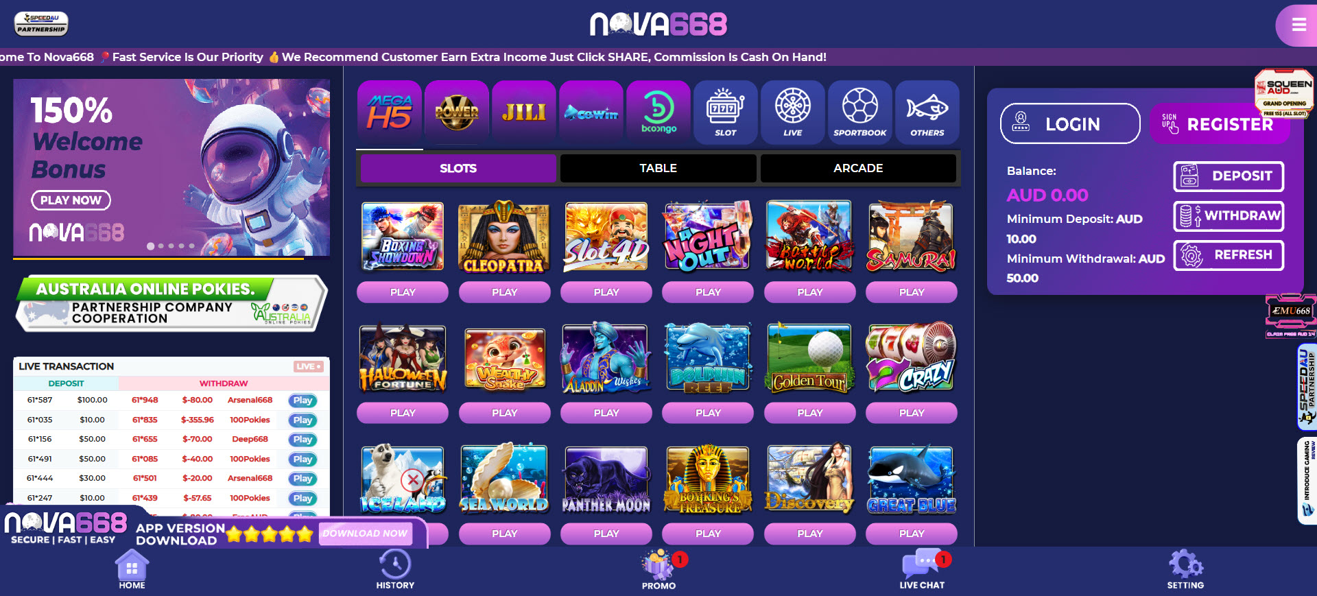 Nova668 Casino