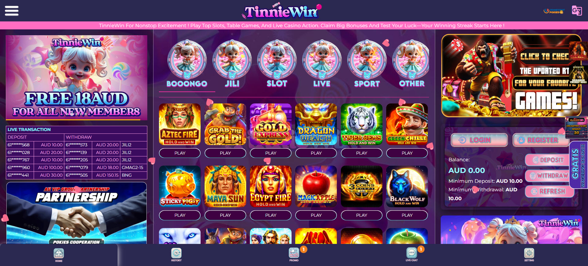 TinnieWin Casino
