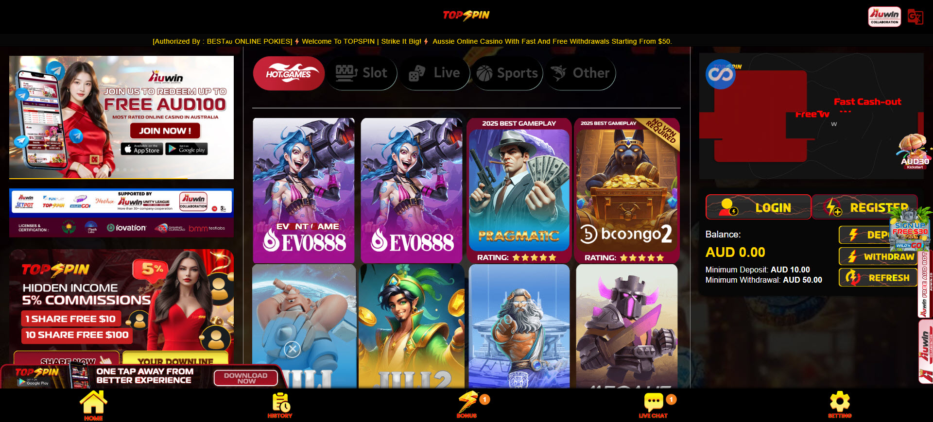 Topspin Casino