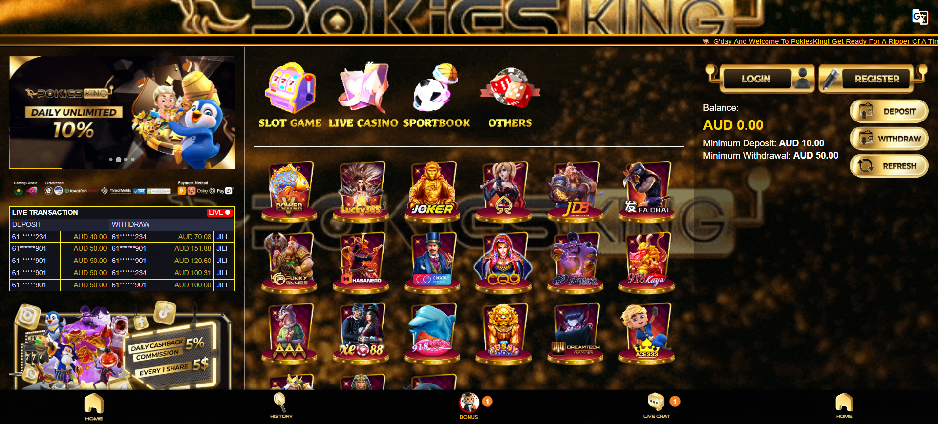 PokiesKing Casino
