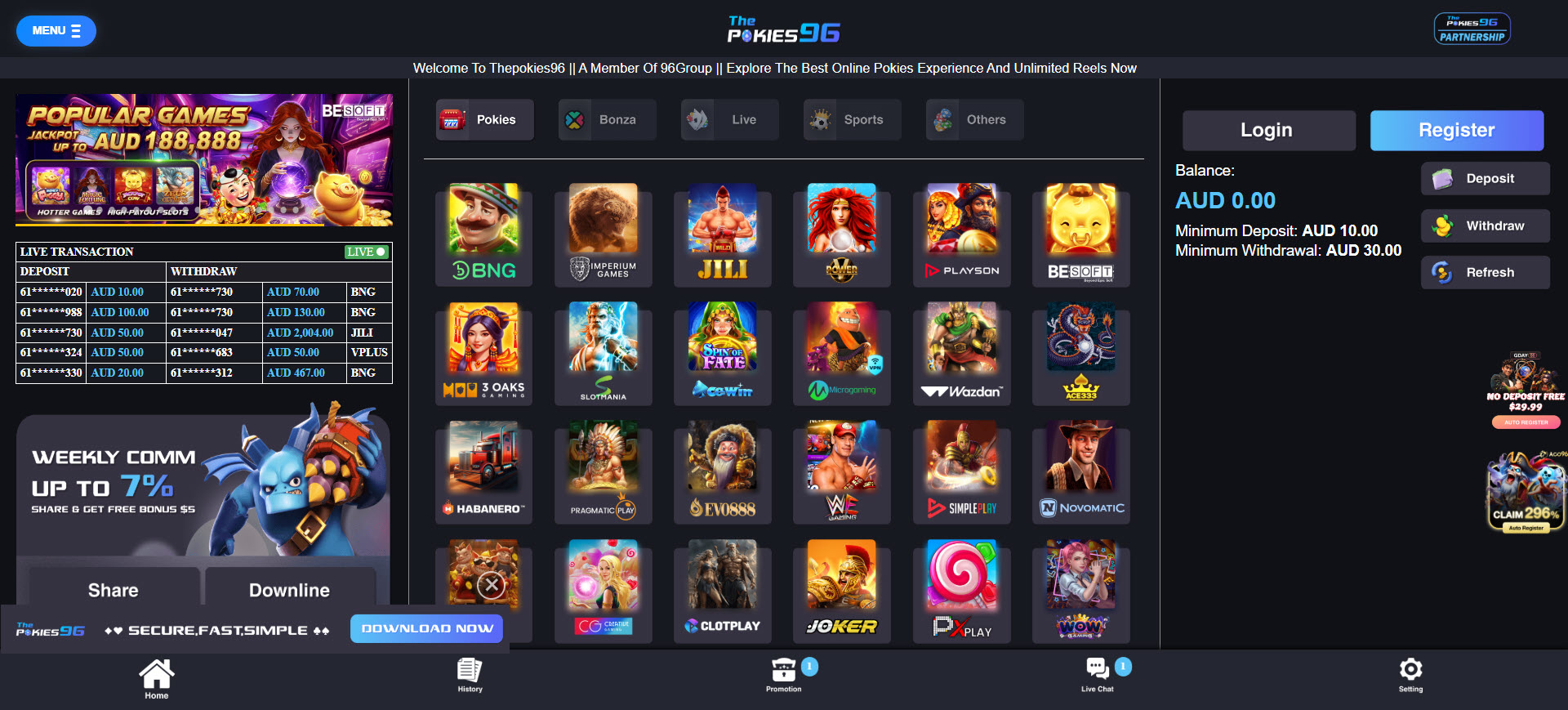 Thepokies96 Casino