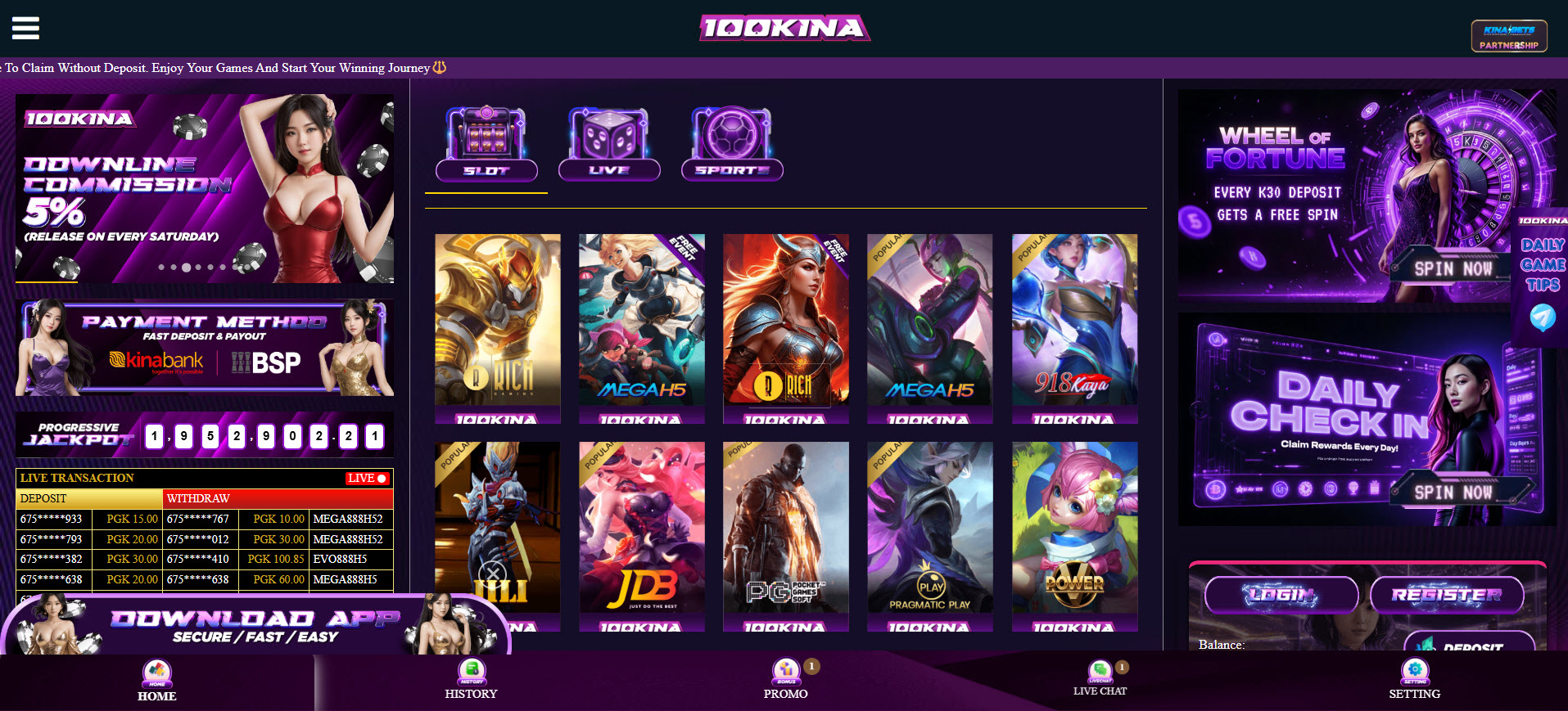 100kina Casino