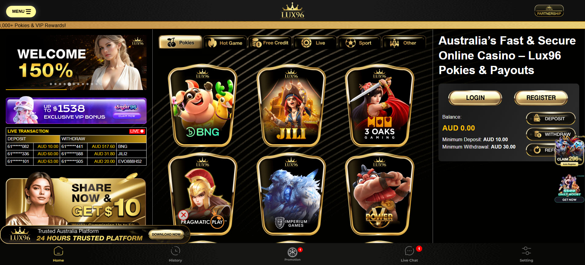Lux96 Casino