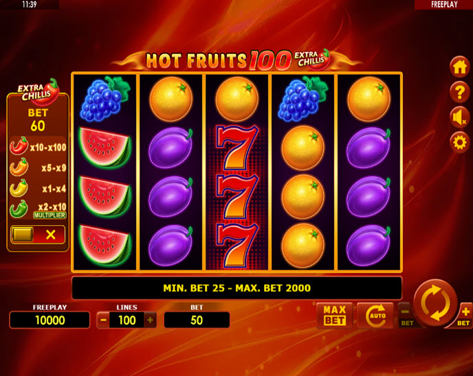 Hot Fruits 100 Extra Chillis