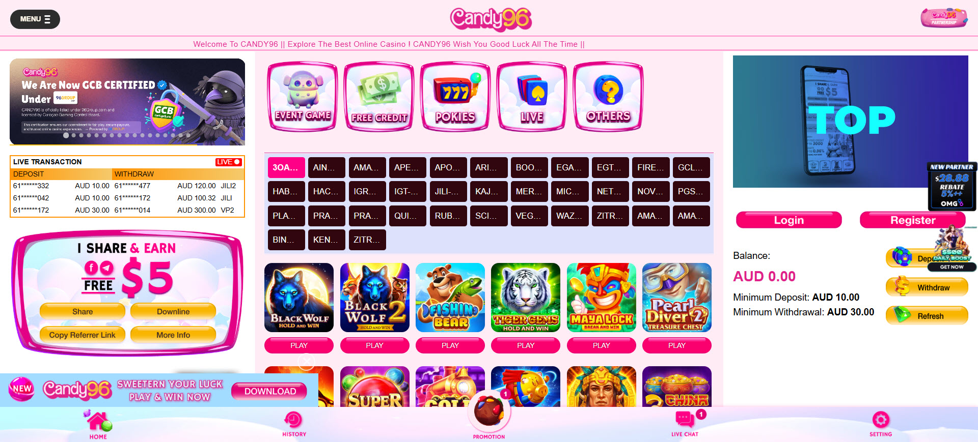Candy96 Casino