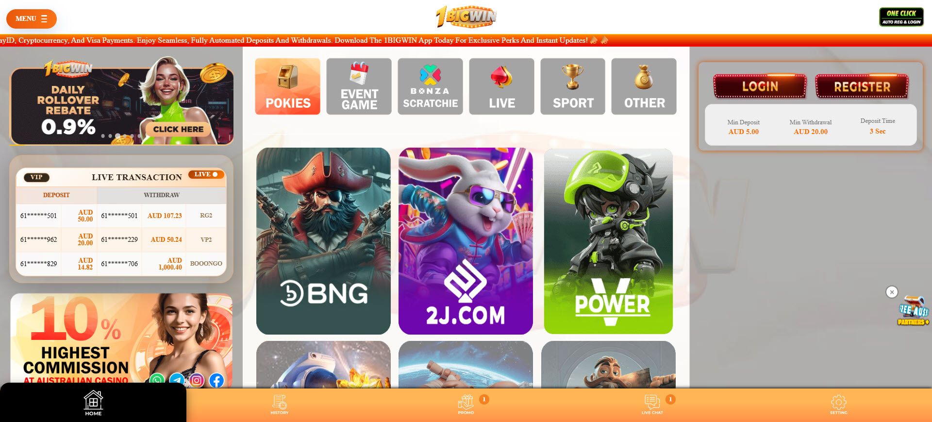 1BigWin Casino