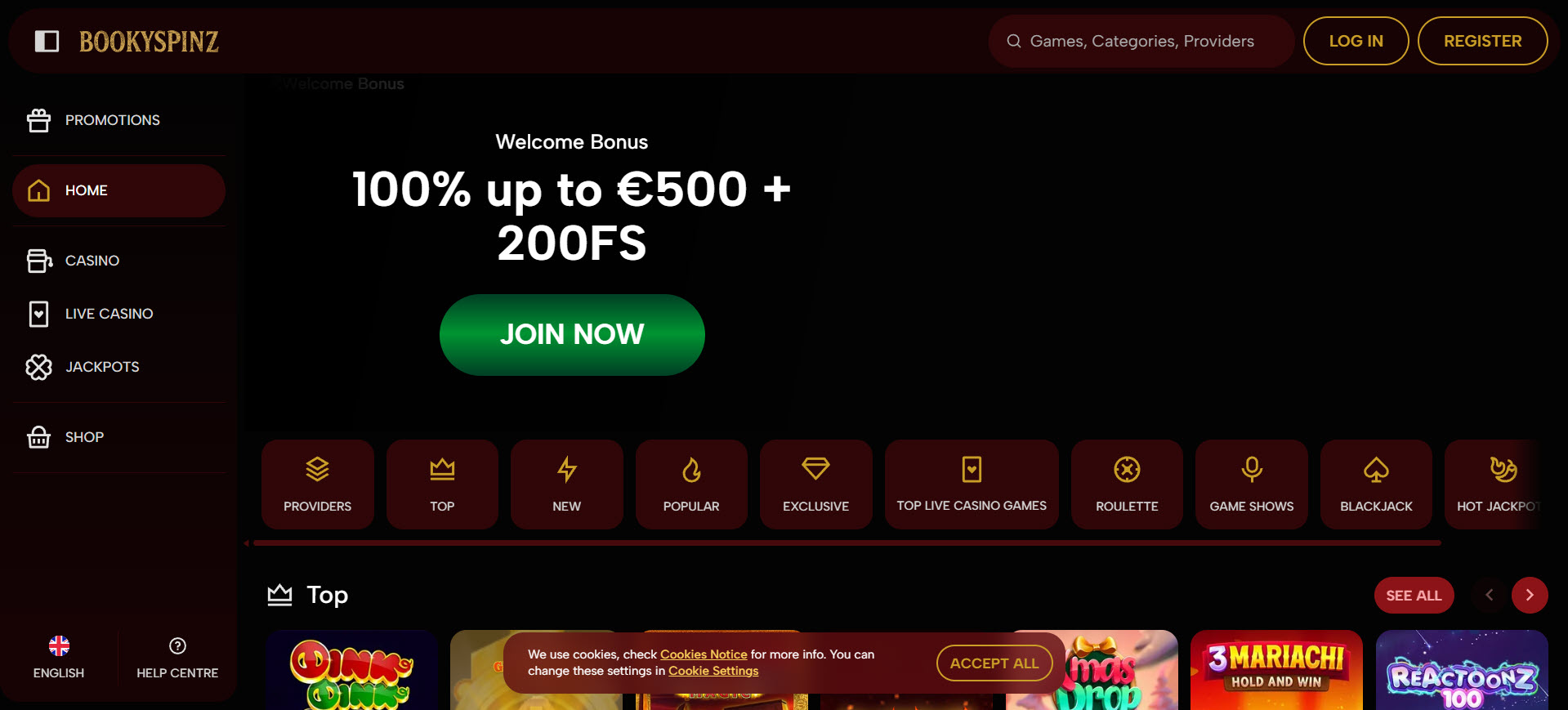 BookySpinz Casino