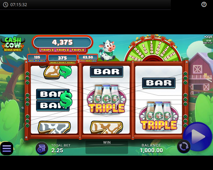 Cash Cow Bonus Wheel