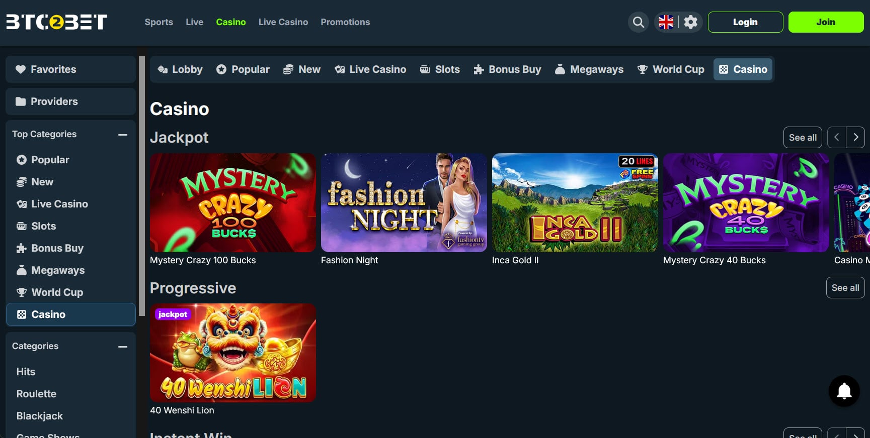 Btc2Bet Casino