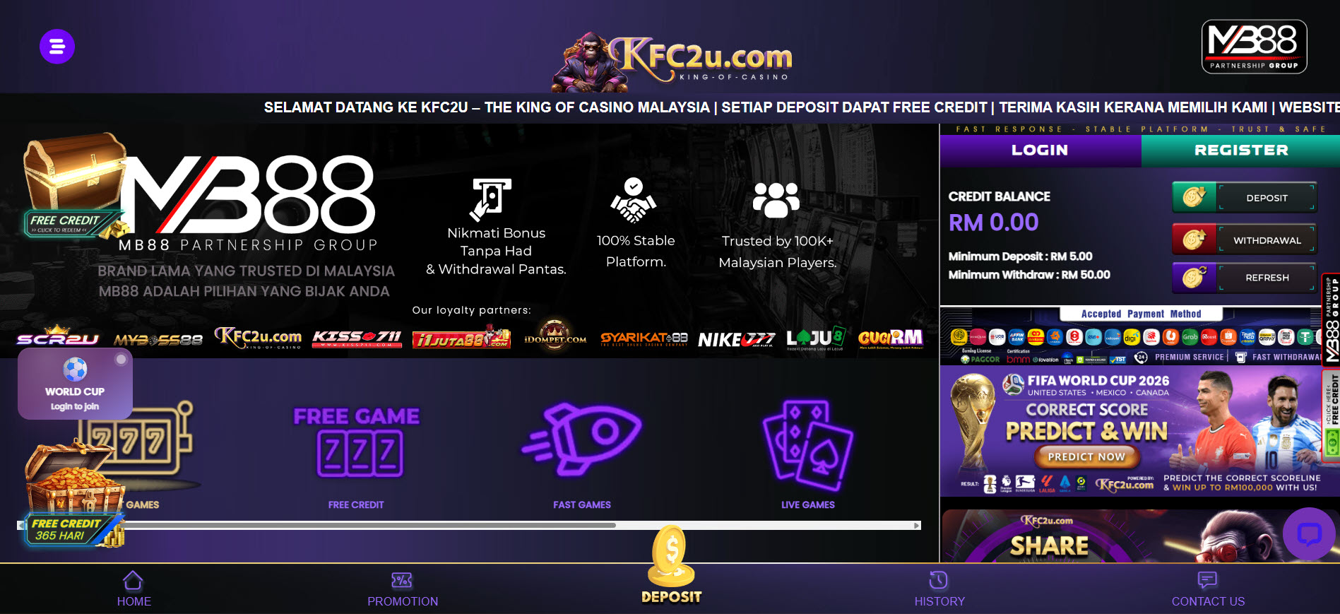 Kfc2u Casino