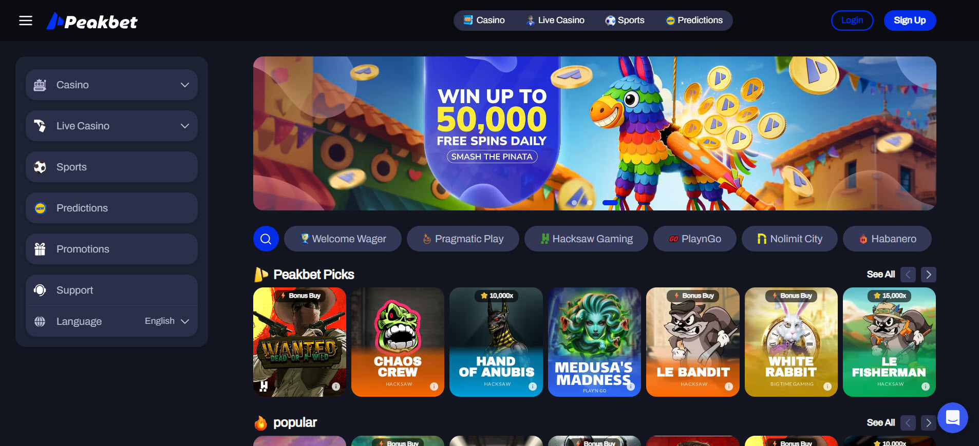 Peakbet.io Casino
